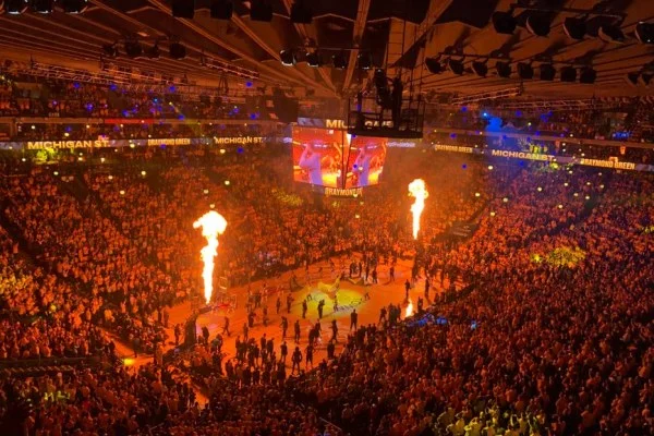 basketball arena crowd lights